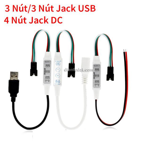 Bộ driver led rgb ws2811 ws2812 ucs1903 - 3 nút 4 nút sp002e