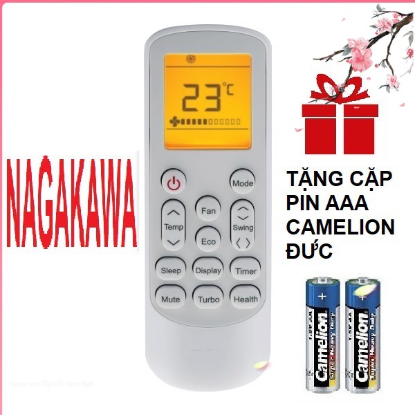 Remote máy lạnh nagakawa mẫu 6 - điều khiển điều hòa nagakawa mẫu 6