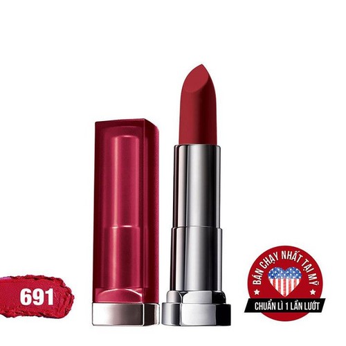 Son Lì Mịn Môi Maybelline Creamy Matte 691 Rich Ruby 4.2g