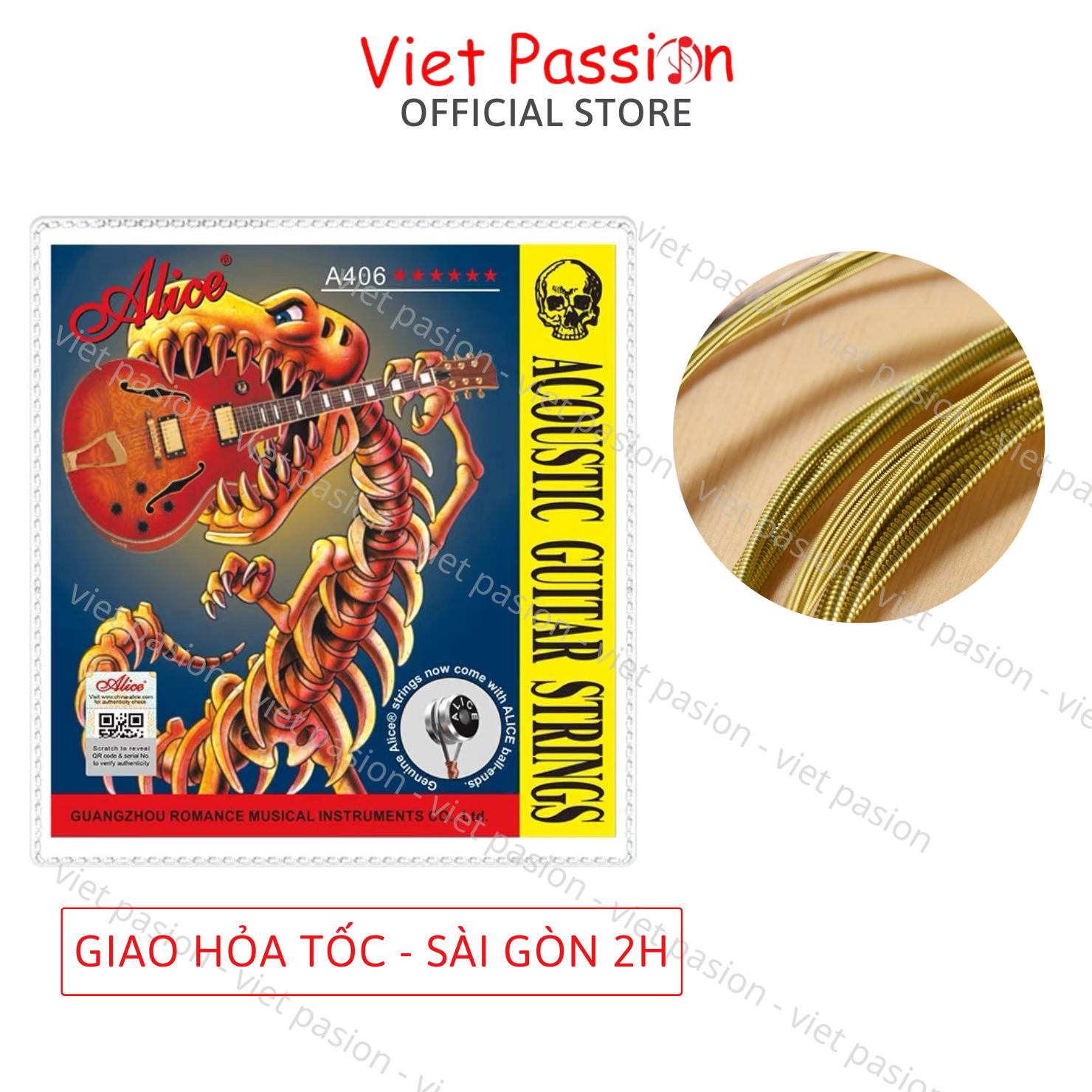 Dây đàn guitar acoustic Alice A406 chính hãng Viet Passion HCM
