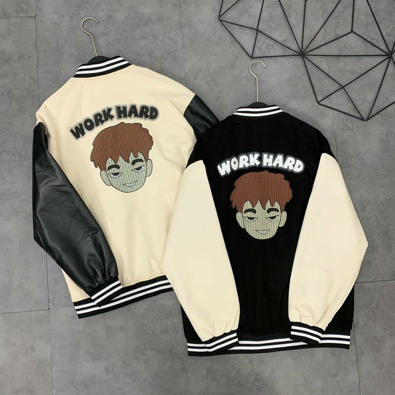 Áo Khoác Nam Bomber Da Lộn Form Rộng In Hình Hotboy  Siêu Đẹp Phối Tay Màu Cá Tinh Phong Cách Trẻ Trung Năng Động Hot Trend ZOZO FASHION