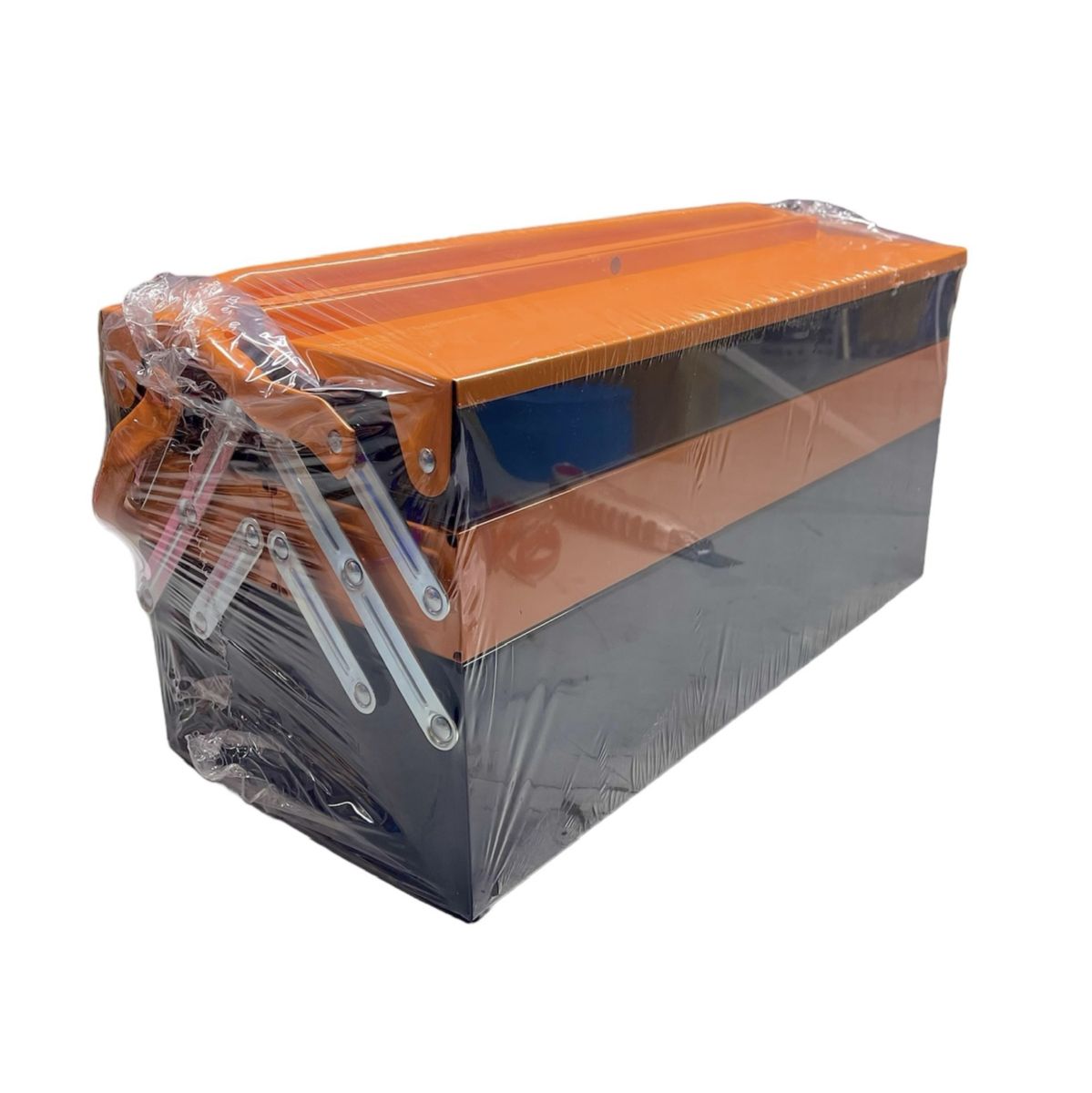 Thùng đồ nghề 3 tầng sắt kích thước lớn 53x20.6x20.7cm và size trung 43x20x20(cm)-Hộp dụng cụ ba tầng 5 ngăn và hai quai xách