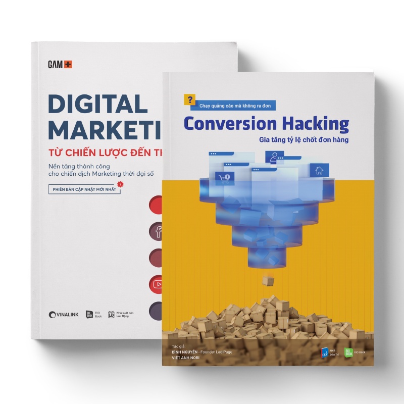 Sách Combo DIGITAL WORLD Digital Marketing + Conversion Hacking - Riobooks