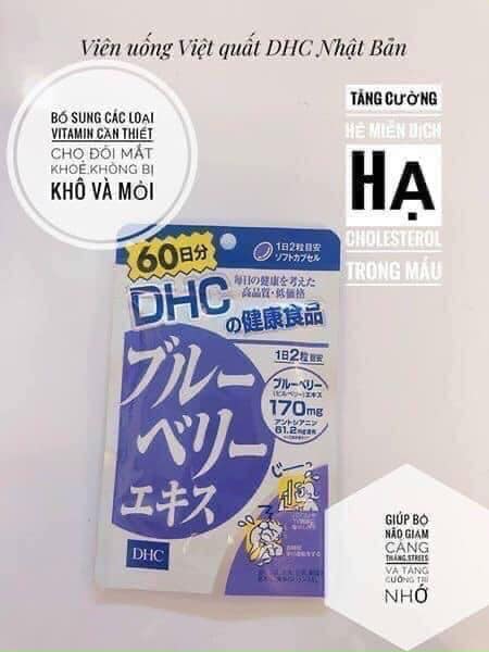 Viên uống bổ mắt DHC việt quất Nhật [Túi 120 viên/60 ngày]