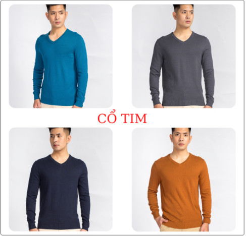 Áo len nam aristino kwo006w8 - cổ tim