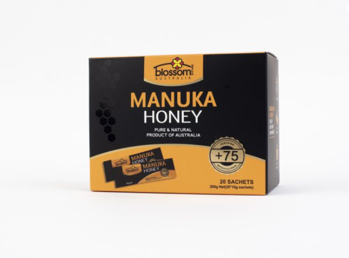 MGO 75+ HỘP 20x10g MẬT ONG MANUKA ÚC BLOSSOM MANUKA HONEY
