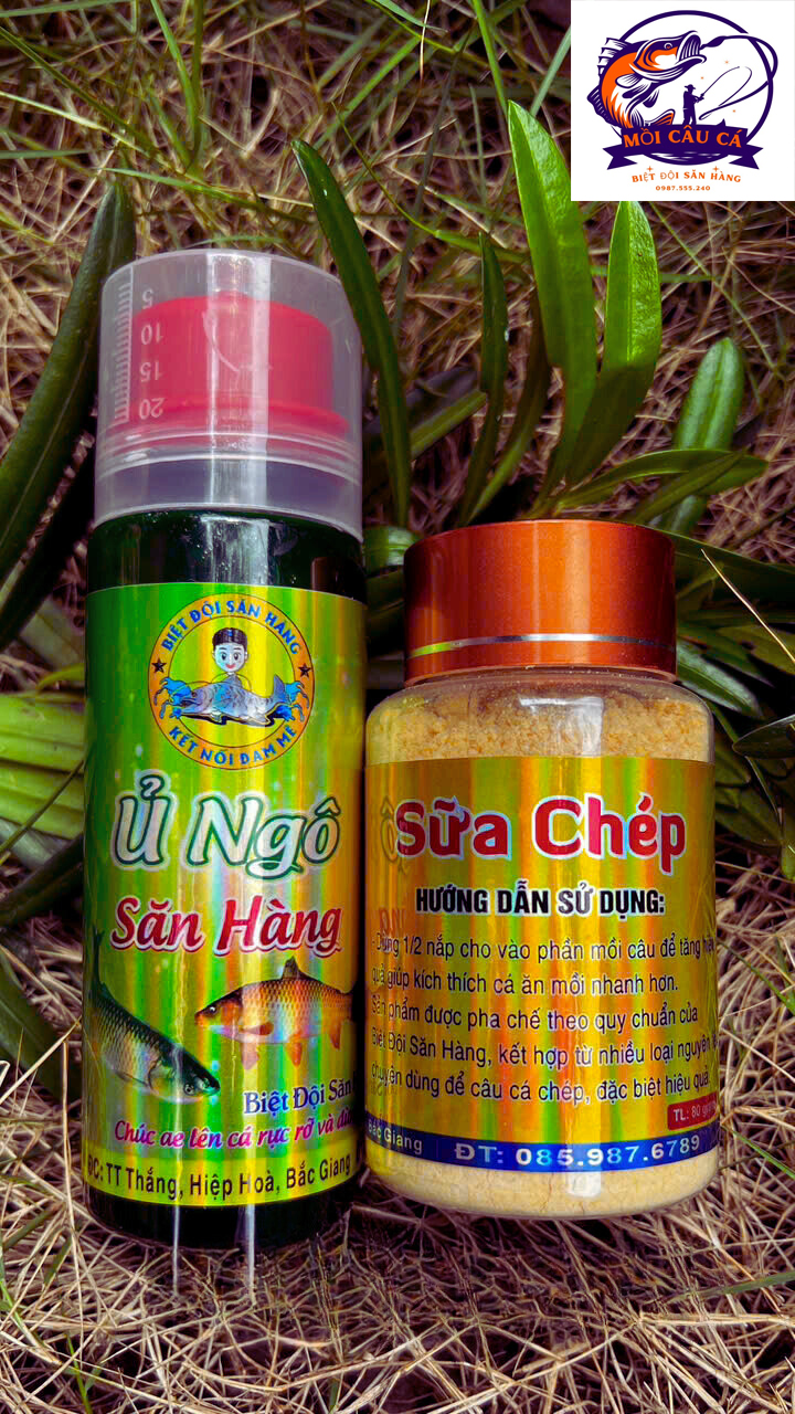 [Biệt đội săn hàng] COMBO Hương Liệu Ủ Ngô + Sữa Chép chuyên Câu Cá Trắm Cỏ và Chép Cũ