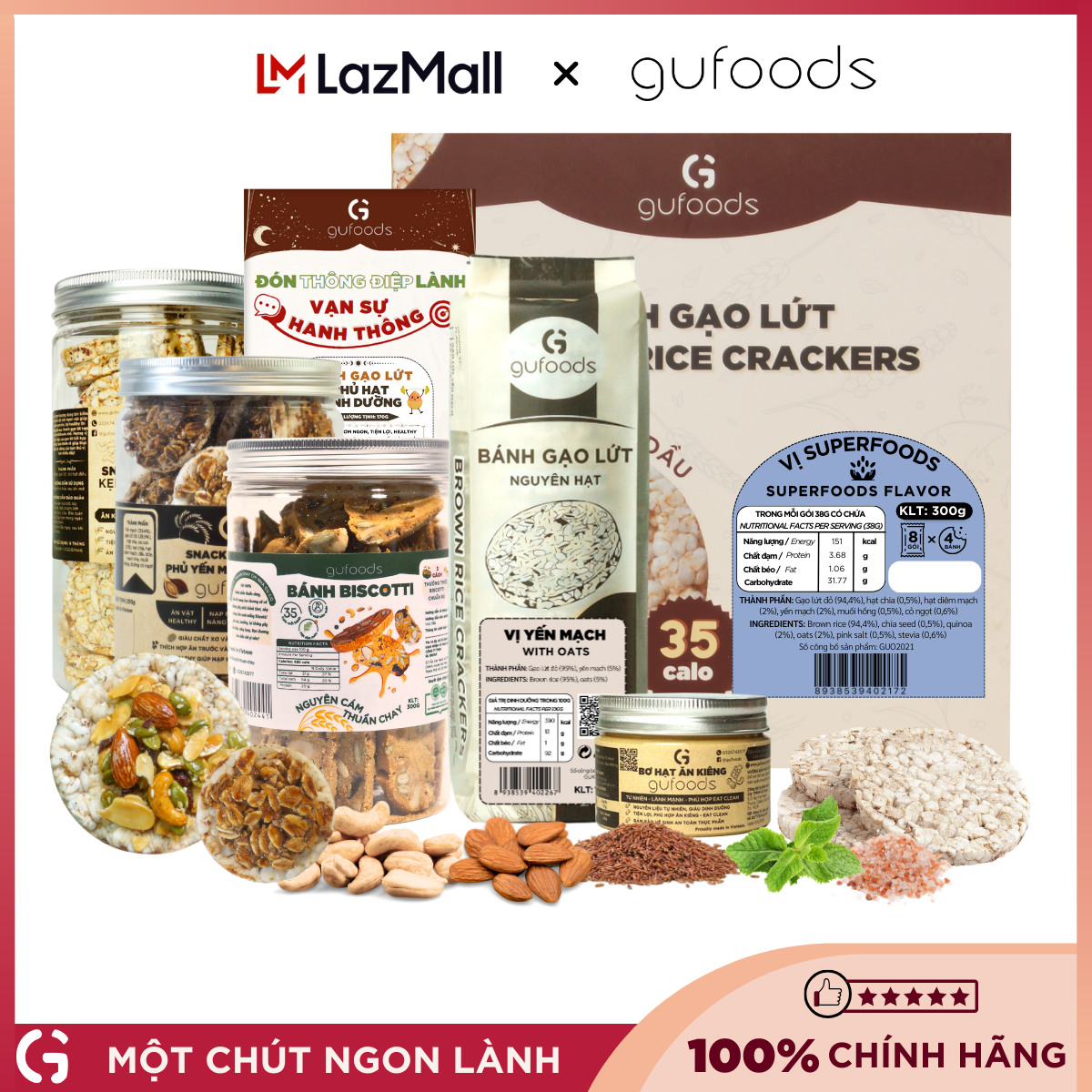 Combo Hành trang tập luyện GUfoods - Giàu chất xơ và năng lượng tốt, Bữa ăn nhẹ trước và sau tập luyện, Đa dạng thực đơn eat clean, Tập gym, Ăn uống lành mạnh