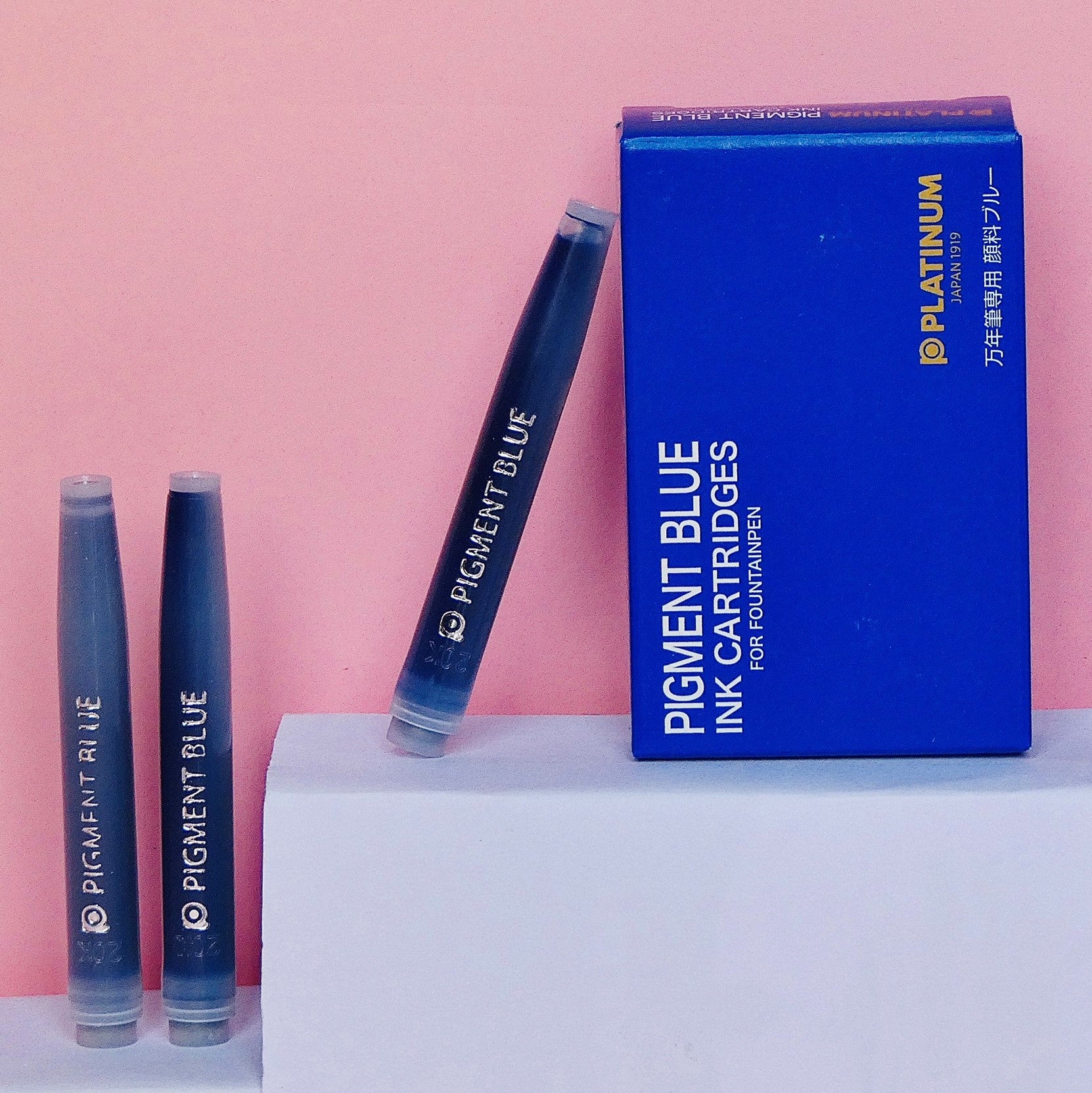 Hộp 10 Ống Mực Bút Máy Platinum Pigment Ink Cartridge - Blue