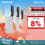 Bộ dao 3 chiếc Eco Family Sunhouse KS-KN3E1- Lưỡi dao cứng cáp, siêu bền làm từ thép không gỉ SUS420J2-  Hàng chính hãng