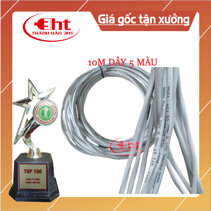 10 mét dây nguồn 5 lõi - dây nguồn quạt 5 lõi