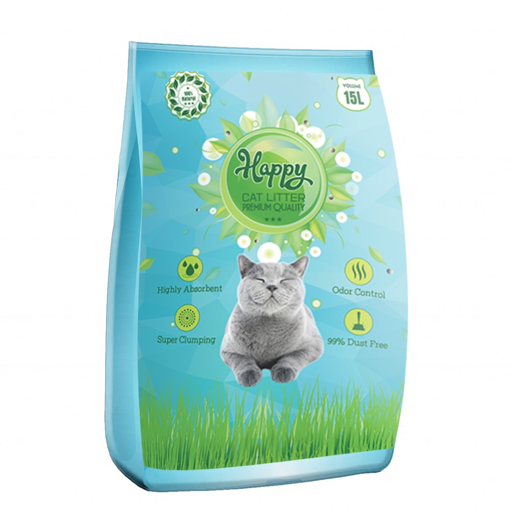 Hoàn Tiền 10% Cát vệ sinh cho mèo Happy Cat hương chanh 15L chất liệu