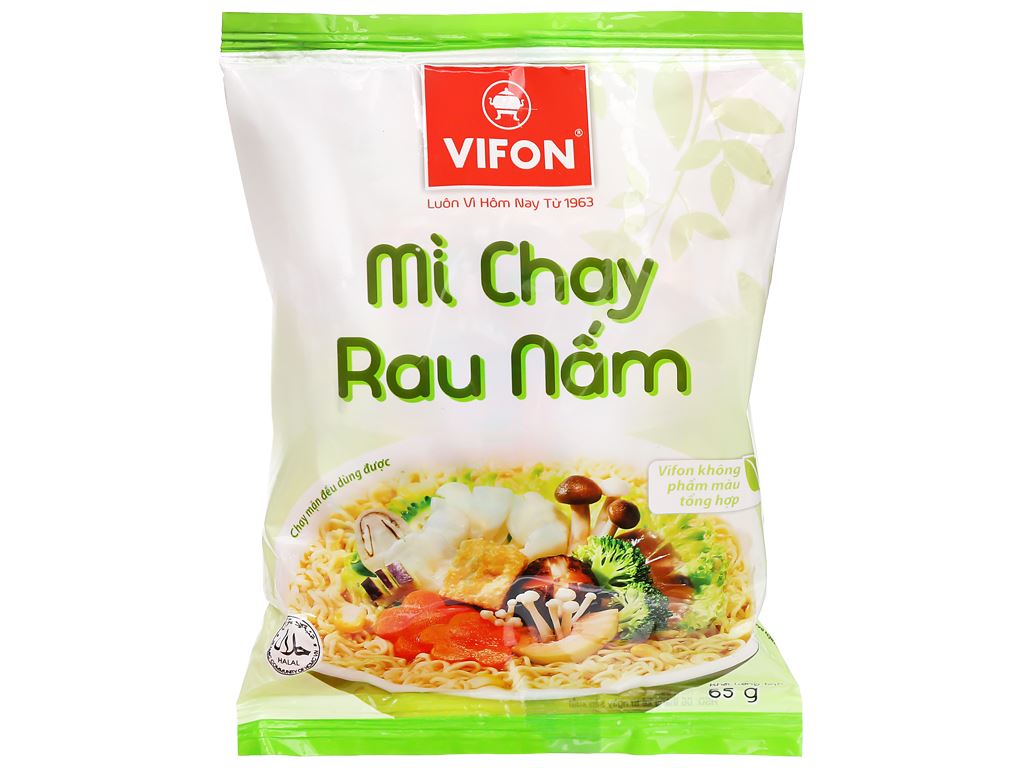 Thùng 30 gói mì chay rau nấm vifon