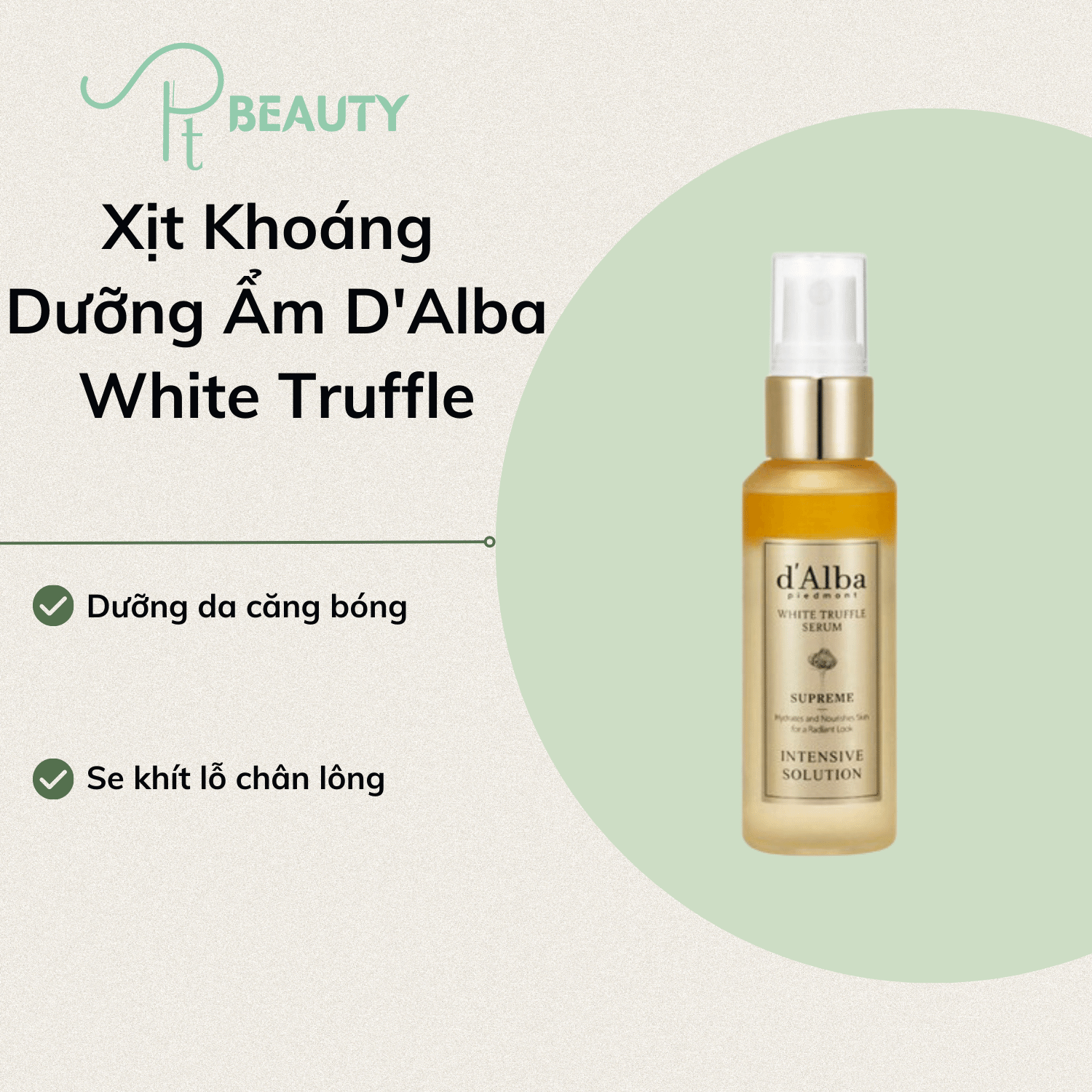 Xịt Khoáng Serum Cấp Ẩm, Căng Bóng D’alba White Truffle 50ml