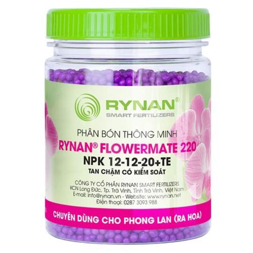 Phân tan chậm thông minh rynan flowermate 220 npk 12-12-20 te hũ 150g