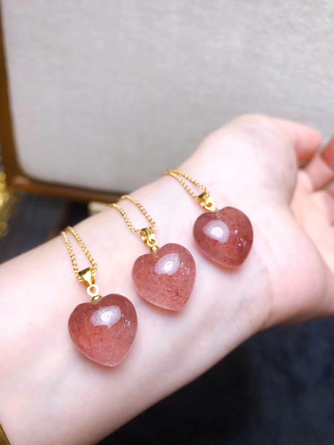 [FreeshipMAX] mặt dây chuyền đá thạch anh dây tây tặng kèm móc dây đeo