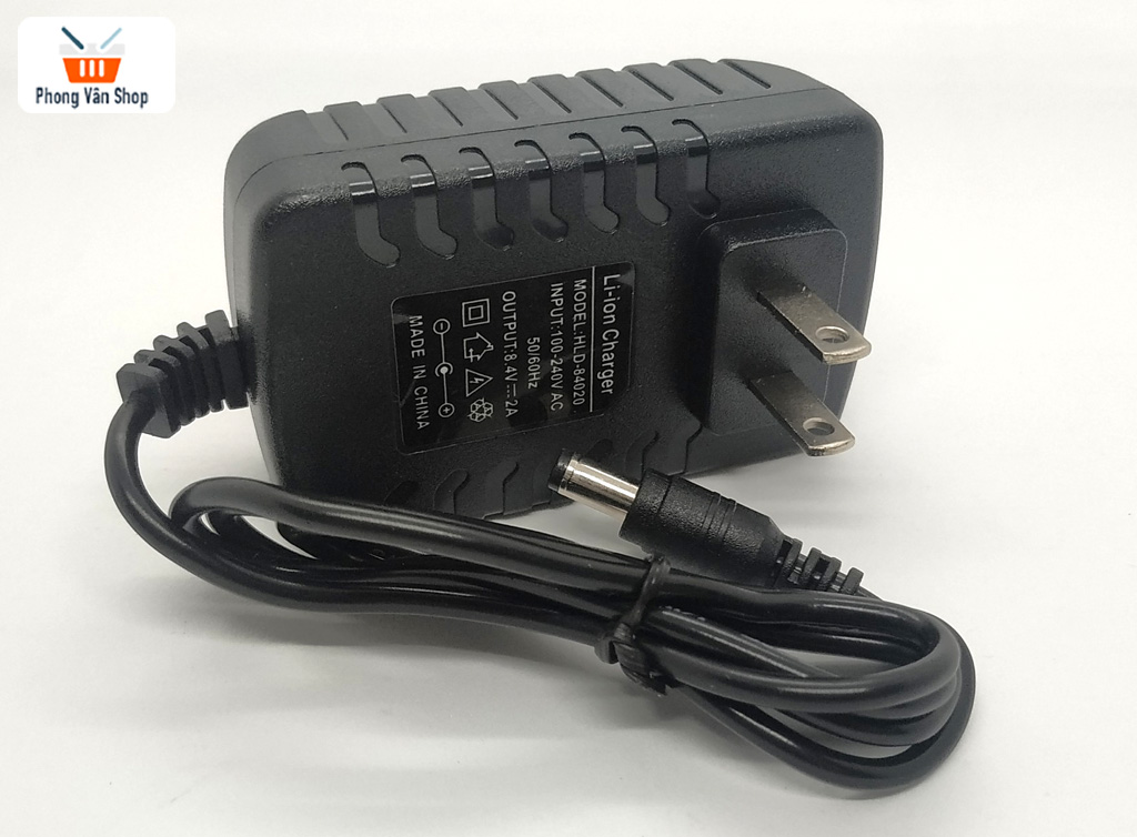 Nguồn sạc pin lithium 2s 8.4v-2a - pin lipo - 18650 3.7v - có led báo sạc