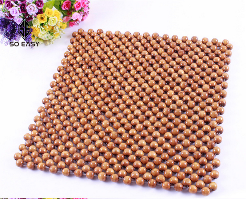 [HCM]Tấm miếng đệm lót nệm massage ghế xe ô tô xe hơi ghế văn phòng hạt gỗ tròn hương cao cấp 45cm-DL07