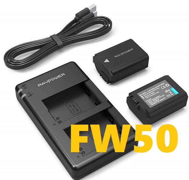 Pin sạc ravpower fw-50 cho sony nex 3/5/7, slt-a, dsc-rx10, alpha a6000, a6300, a6400, a6500, a7, a7 ii, a7r, a7r ii