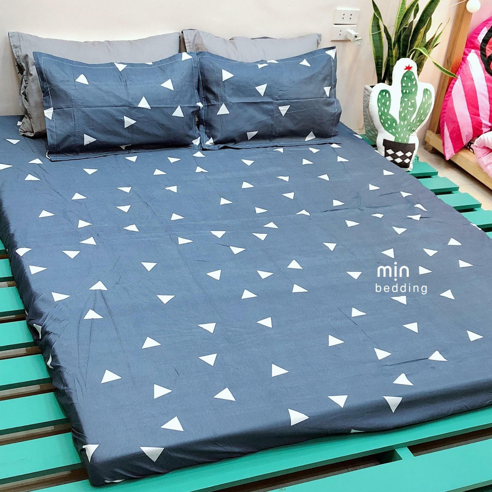 Bộ ga gối cotton Việt tam giác cá tính.
