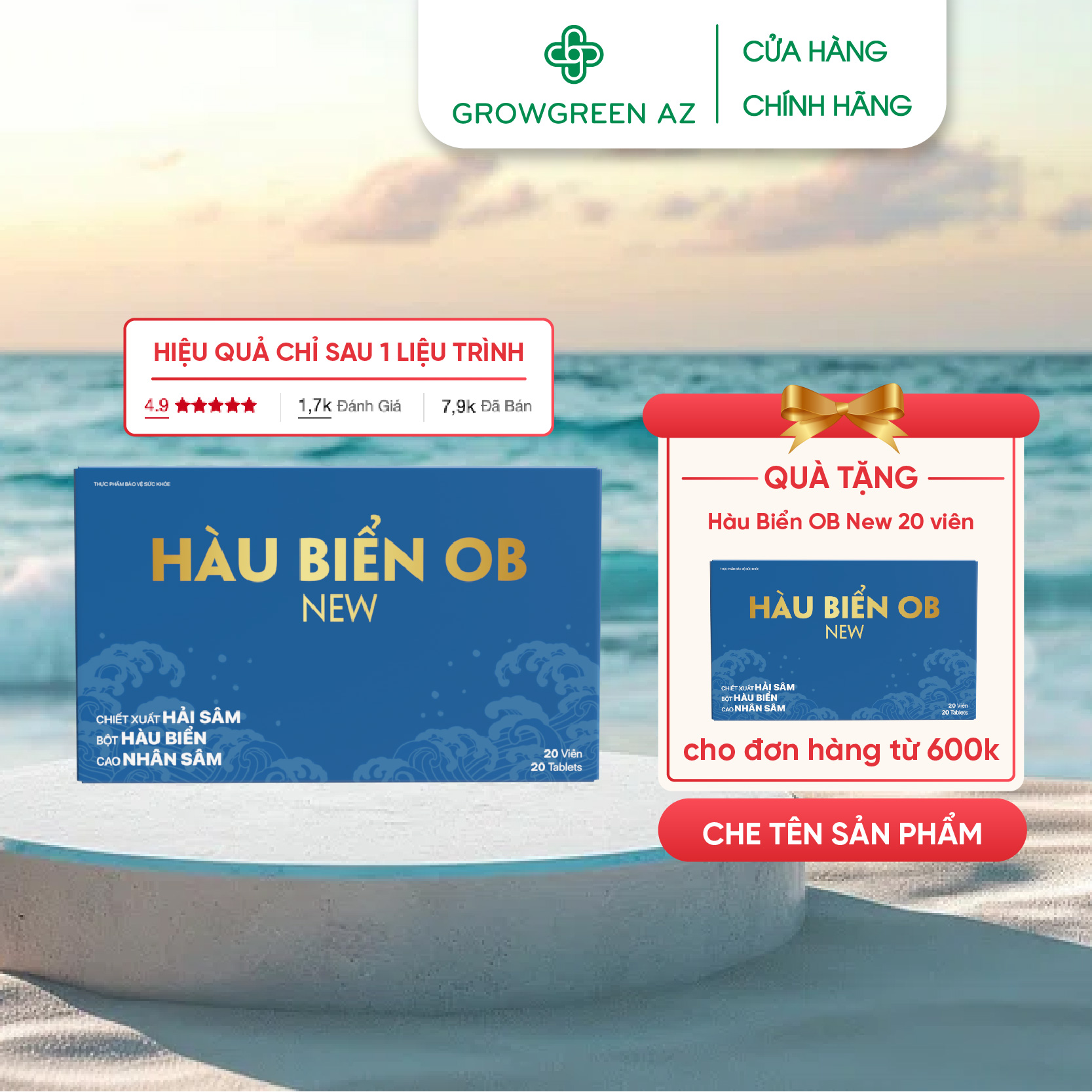 HOBN-Hàu Biển OB NEW - Tăng Cường Sinh Lý Nam, Hết Xuất Tinh Sớm, Rối Loạn Cương Dương ( hộp 20 viên )