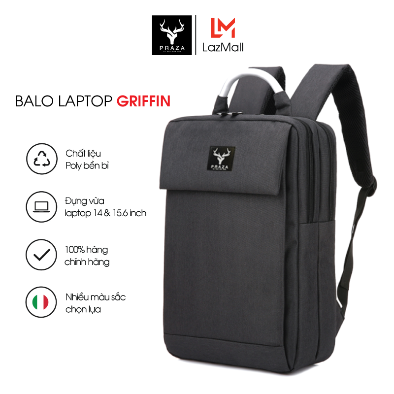 Balo Laptop Tay Xách Nhôm Cao Cấp, Có Ngăn Đựng LapTop, Đi Học Đi Làm Đi Chơi PRAZA - BL159 (Hãng phân phối chính thức)