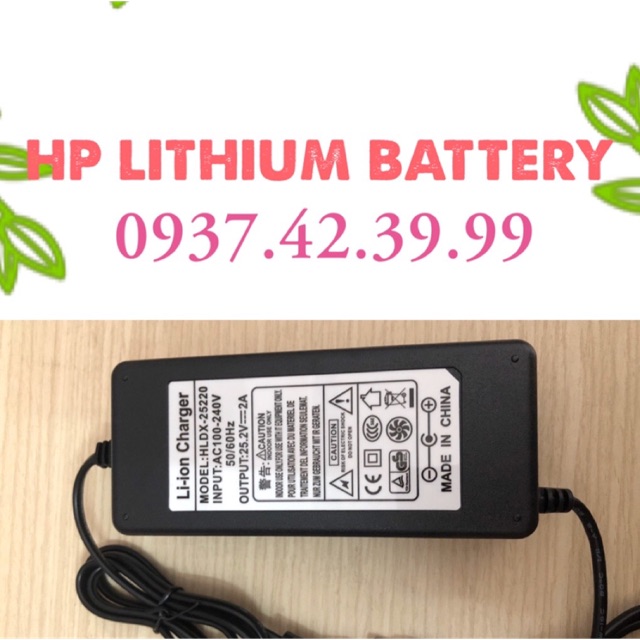 Sạc pin lion 6s 25.2v 2a chuẩn có quạt
