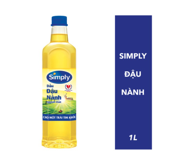 Dầu ăn đậu nành simply 1l