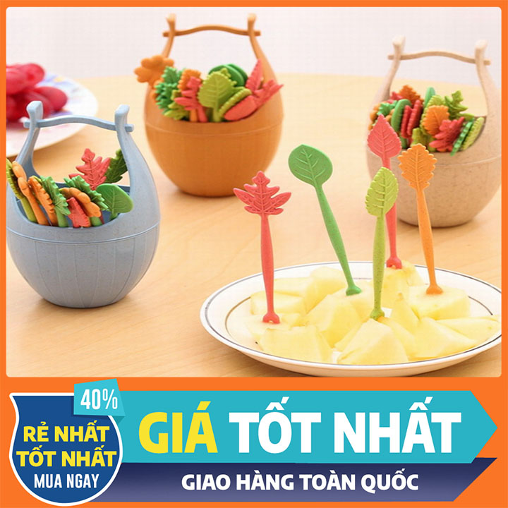 Rĩa ăn hoa quả sang trọng chất liệu inox cao cấp, Dĩa lúa mạch trang trí đồ ăn cao cấp dành cho gia đình