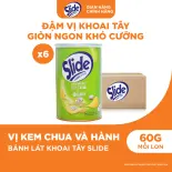 Combo 6 Lon Bánh Lát Snack Khoai Tây Slide Vị Kem Chua & Hành 60g