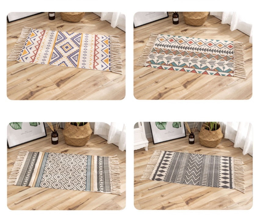 [HCM][NHIỀU MẪU] Thảm trải sàn nhà vintage 90x60cm họa tiết sắc nét