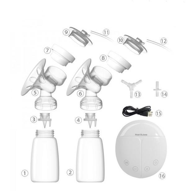 Máy hút sữa điện đôi Real Bubee mát xa