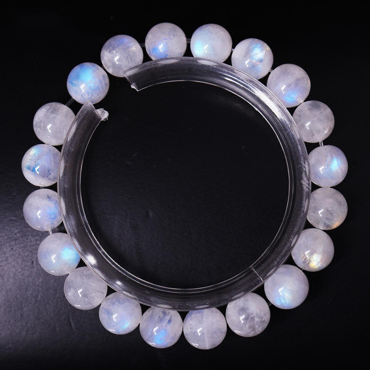 Vòng đá mặt trăng Moonstone tự nhiên - Dành cho mệnh Kim và mệnh Thủy - Mang lại may mắn tài lộc