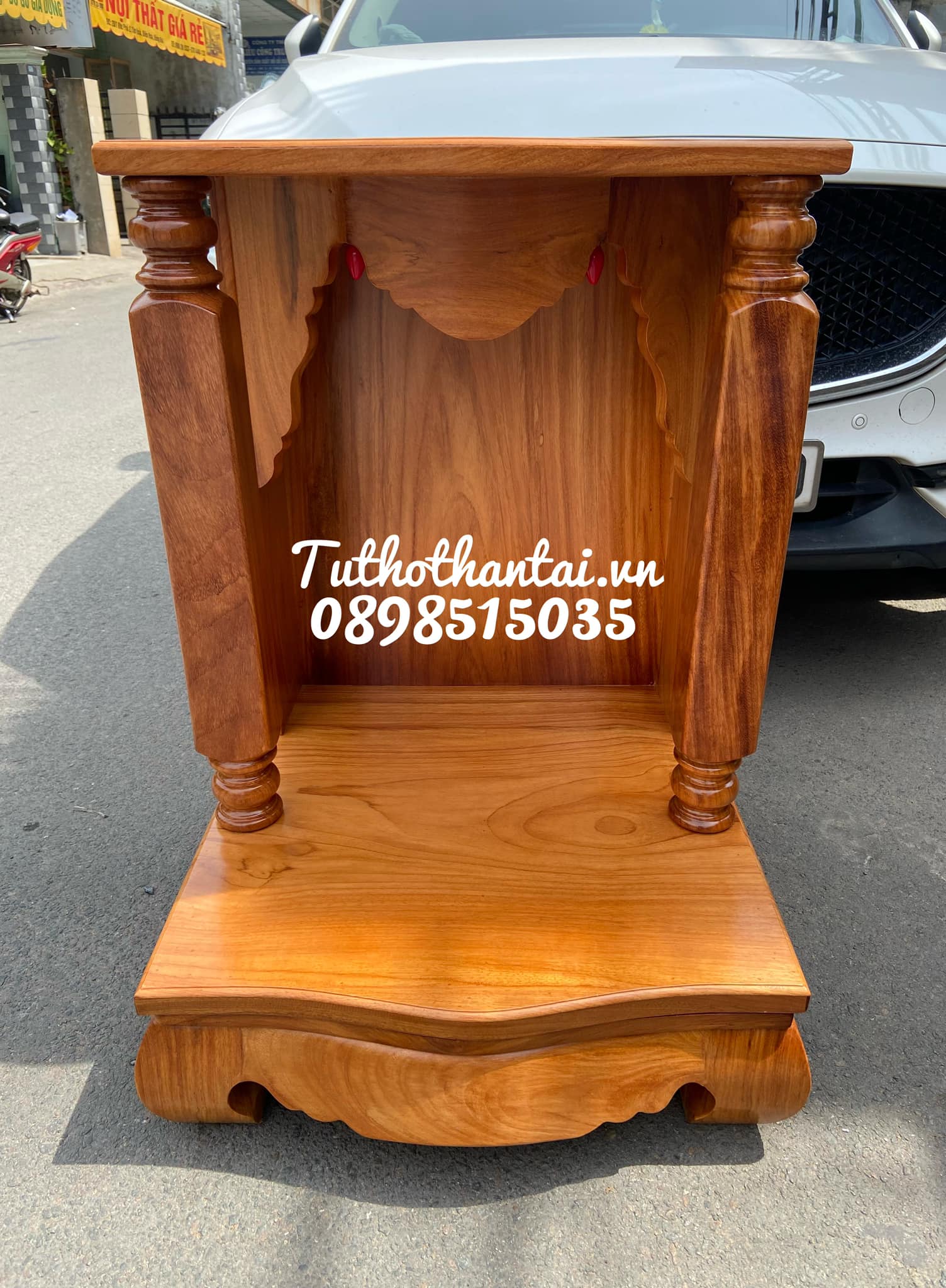 Bàn thờ thần tài cột vuông trơn 60 x 60 x 88