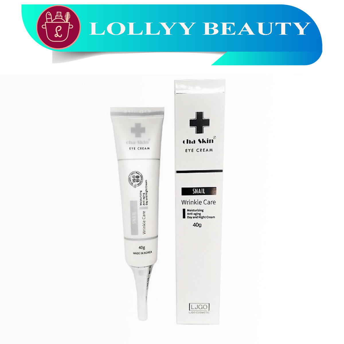 Kem Mắt LJGO Snail Wrinkle Care Cha Skin Eye Cream 40ml