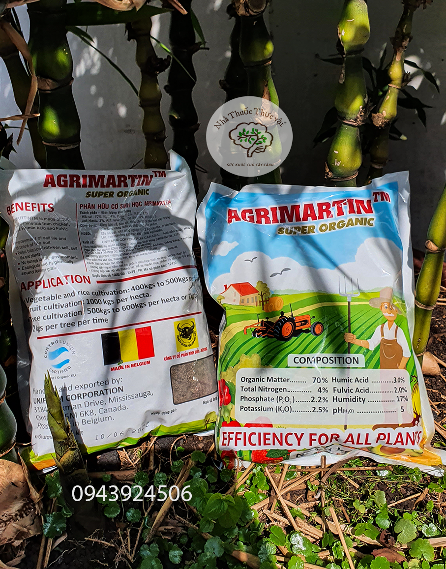 Phân bón hữu cơ nhập khẩu bỉ Agrimartin đầu trâu nhập khẩu 1kg