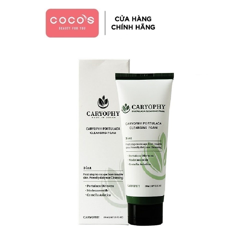 Sữa Rửa Mặt Ngăn Ngừa Mụn Caryophy Portulaca Cleansing Foam 150ML