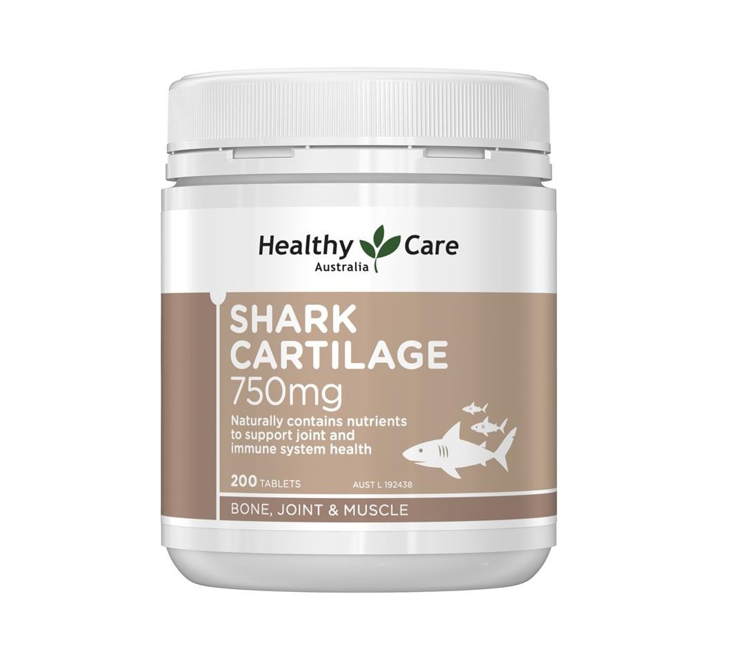 Sụn vi cá mập Healthy Care 750mg bổ xương khớp, 200 viên