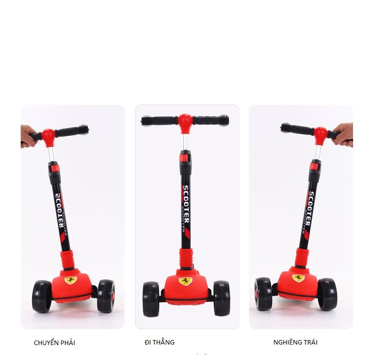 Xe trượt Scooter cao cấp chính hãng, ba bánh xe PHÁT SÁNG