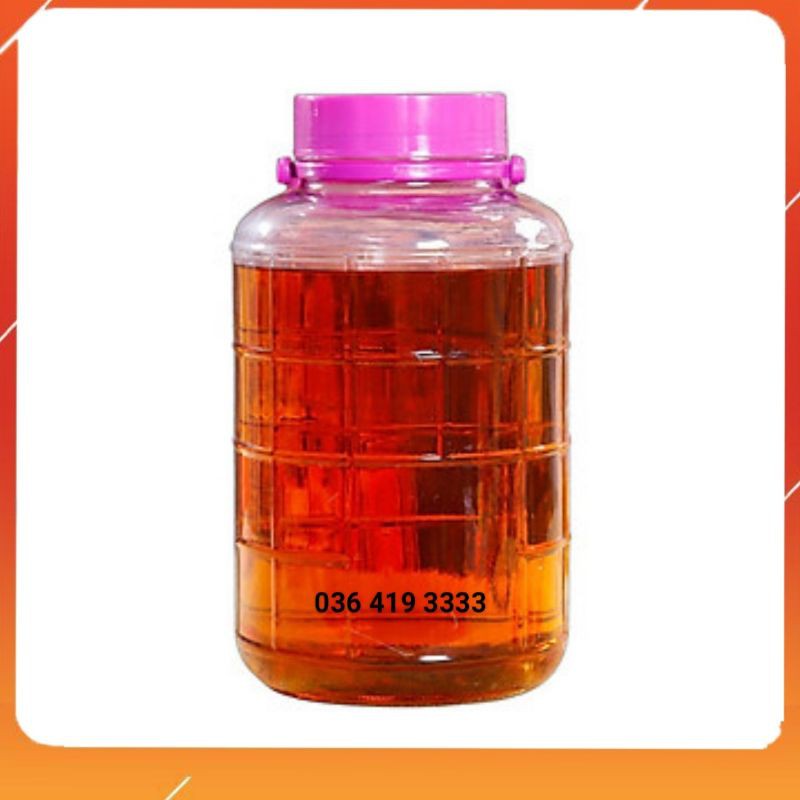 Bình Thủy Tinh Ngâm Rượu Nắp Nhựa Quai Xách 10 Lít