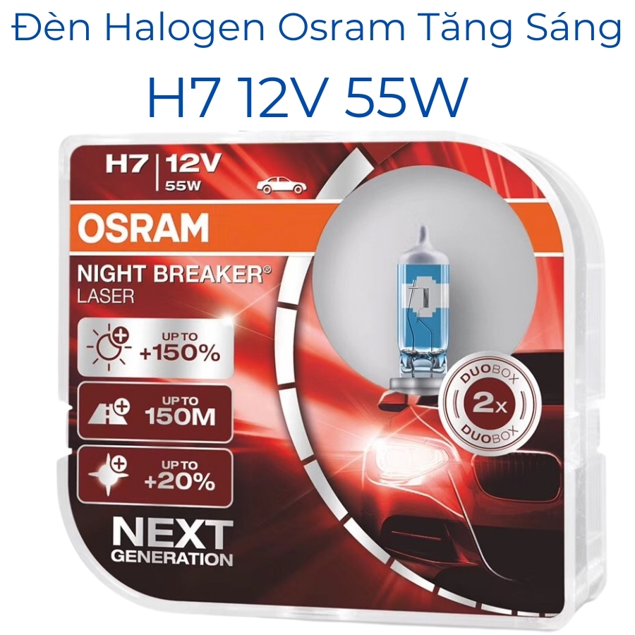 Đèn Pha Ô Tô Osram, Đèn Osram Siêu Sáng, Đèn Tăng Sáng Osram,Đèn Osram H7 12V dành cho ô tô sản phẩm bảo hành 1 đổi 1
