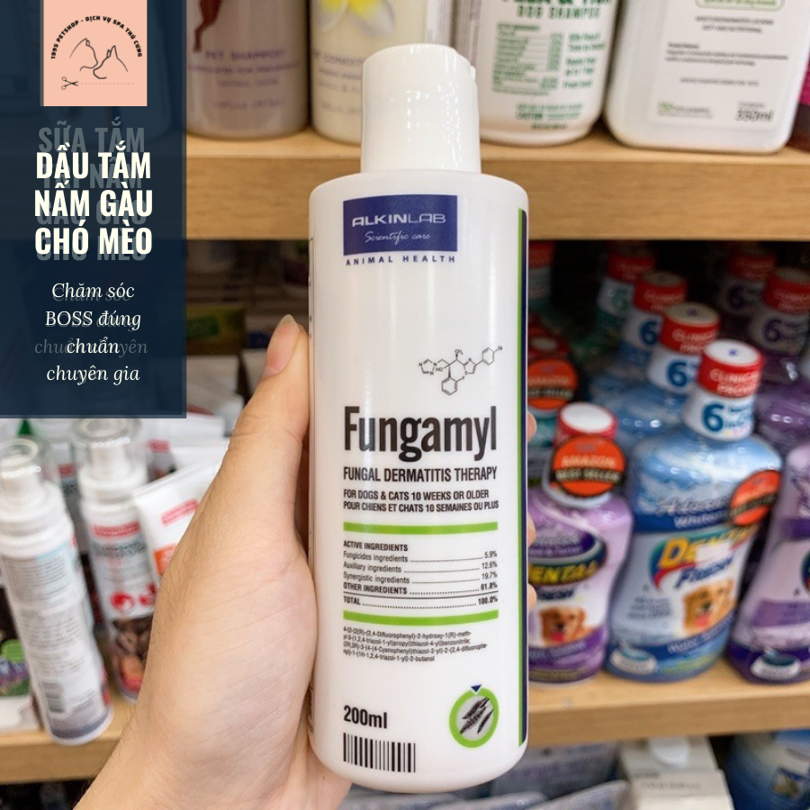 Sữa tắm nấm gàu chó mèo 200ml - Dầu tắm Nấm gàu chó mèo