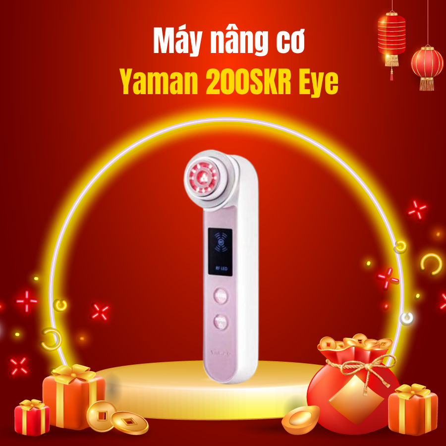 Máy massage mặt, nâng cơ, trẻ hóa da kèm bảo hành chính hãng, yaman hrf 200skr eye, nội địa nhật