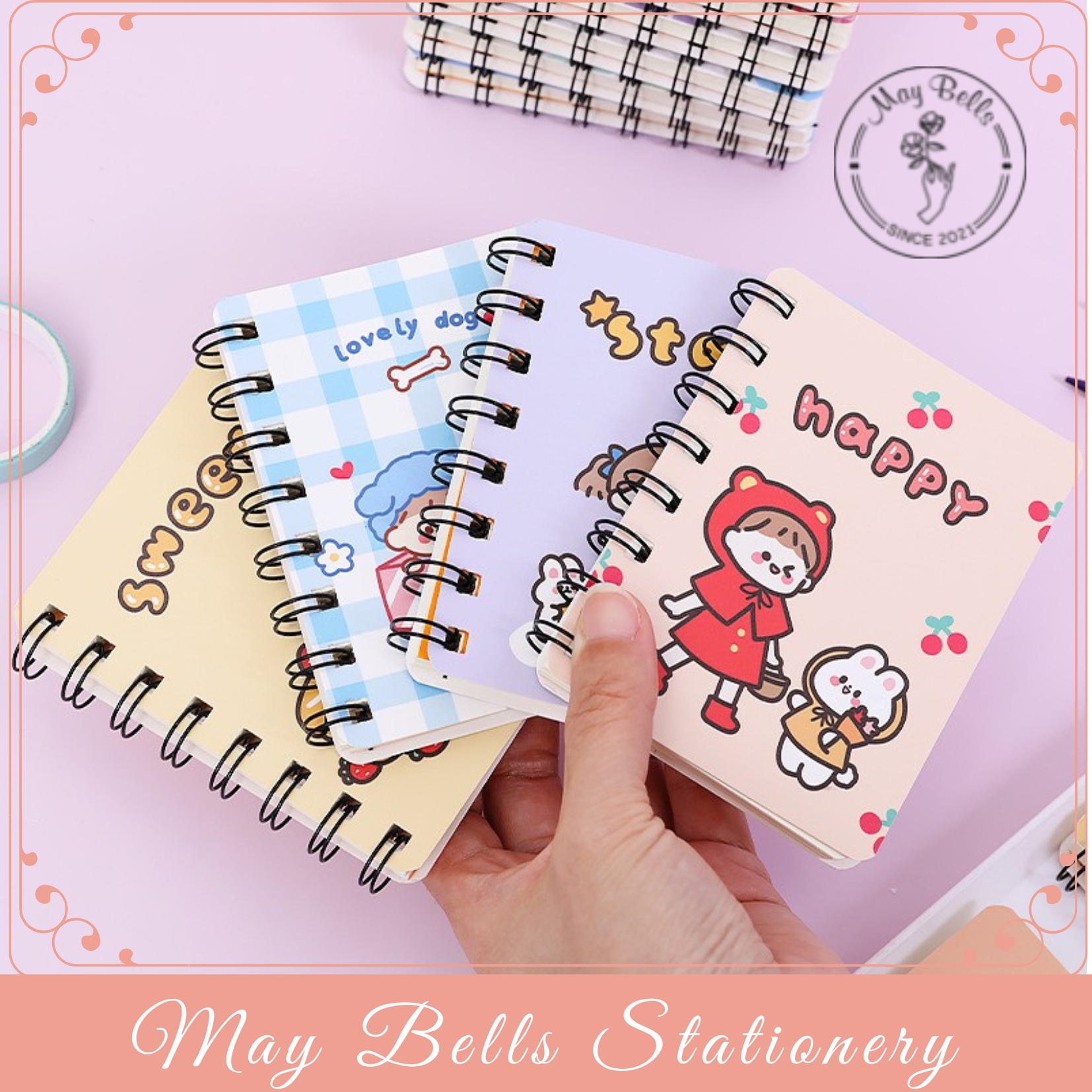 Sổ lò xo A7, Sổ mini dễ thương, Sổ từ vựng mini