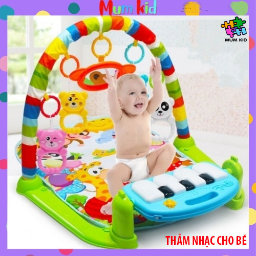 Thảm nhạc cao cấp cho bé nằm chơi, có nhạc, có đồ chơi gương soi cho bé giúp phát triển các giác quan cho bé, bảo hành 6 tháng lỗi đổi mới trong 7 ngày đầu