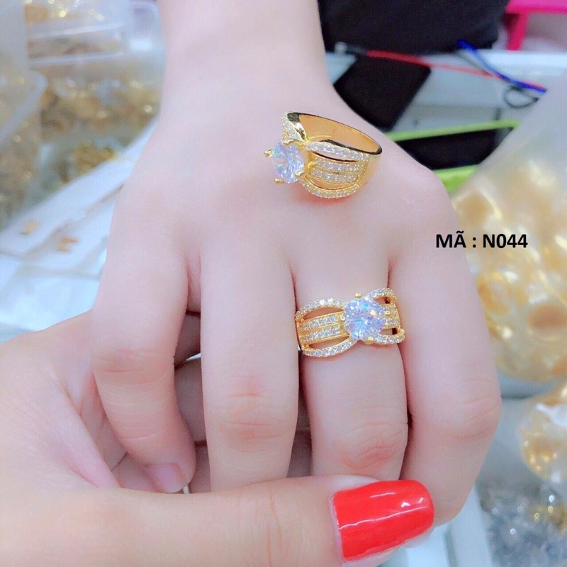 Nhẫn đính đá mạ vàng chất lượng cao