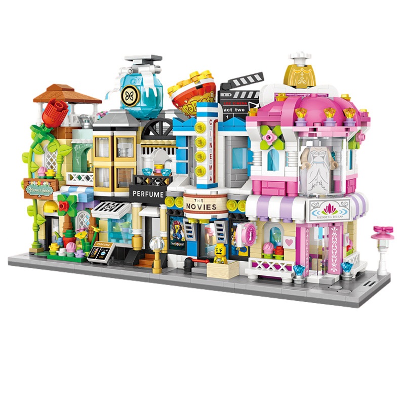 Đồ chơi lắp ráp LOZ building blocks mô hình cửa hàng tiện lợi- Flower shop-Perfume Shop-Cinema-Wedding Dress shop