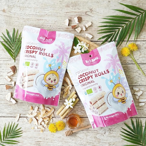 Bánh quế cuộn dừa hữu cơ Bio Bees 40g