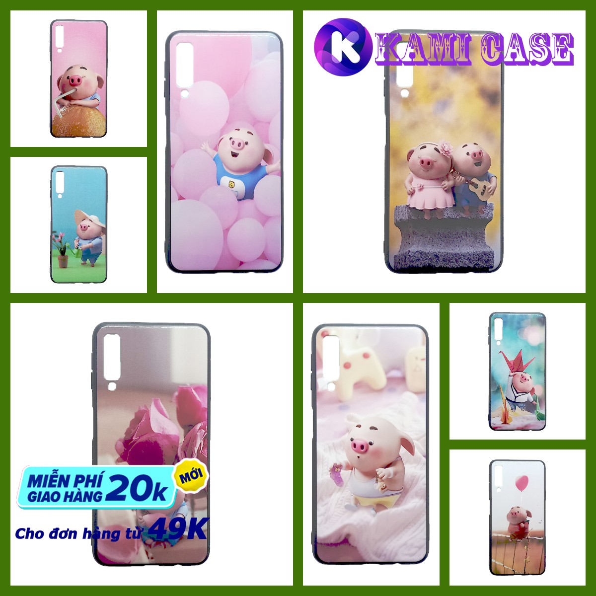 Ốp lưng samsung a7 2018 cứng bóng viền dẻo