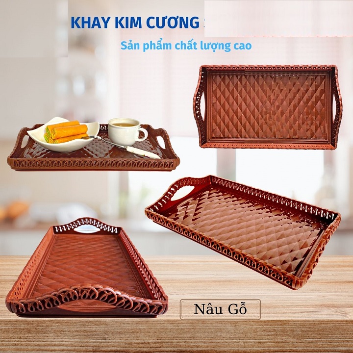 Khay chữ nhật đa năng kích thước 30 5 cm nhựa cao cấp